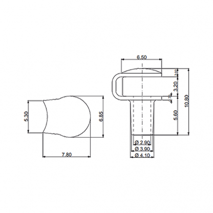 disegno tecnico di gancio 328